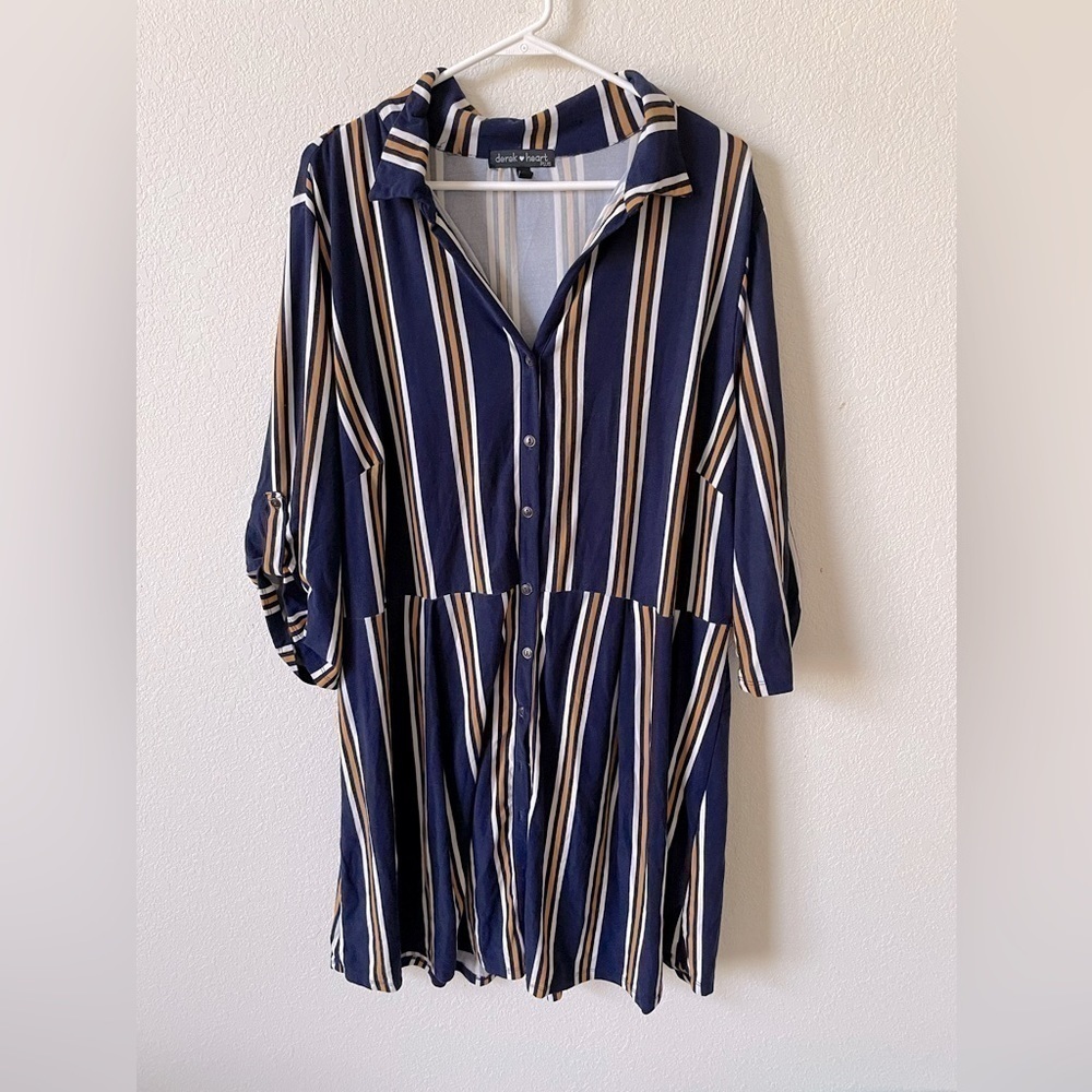 Derek Heart Plus Strip Dress